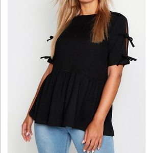 Tie Sleeve Smock Top